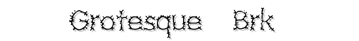 Grotesque -BRK- font